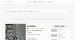 Desktop Screenshot of letrastango.com